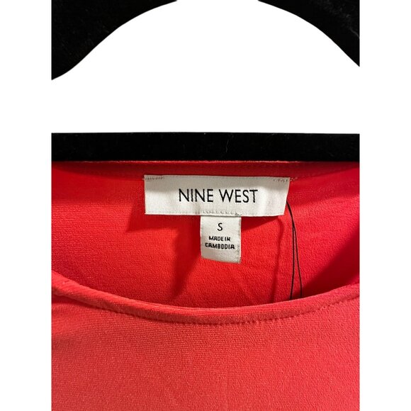 👗 2/$30 👗  New Nine West Womens Sleeveless Red Top With Button Details Size S - Picture 3 of 6